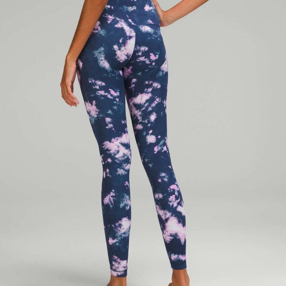 Lululemon Align High-Rise Pant 28" Circulate Tie Dye Mineral Blue Multi, size 6 - Picture 2 of 9